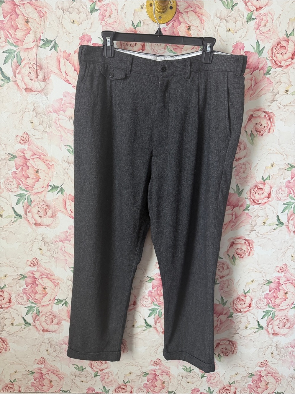EUC ALEX MILL Italian Wool Pleated Pant Charcoal Men’s size 35